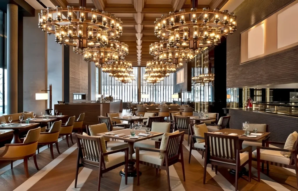 Inside the Matchday Hospitality Areas Built Around Restaurant Table and Chair Sets